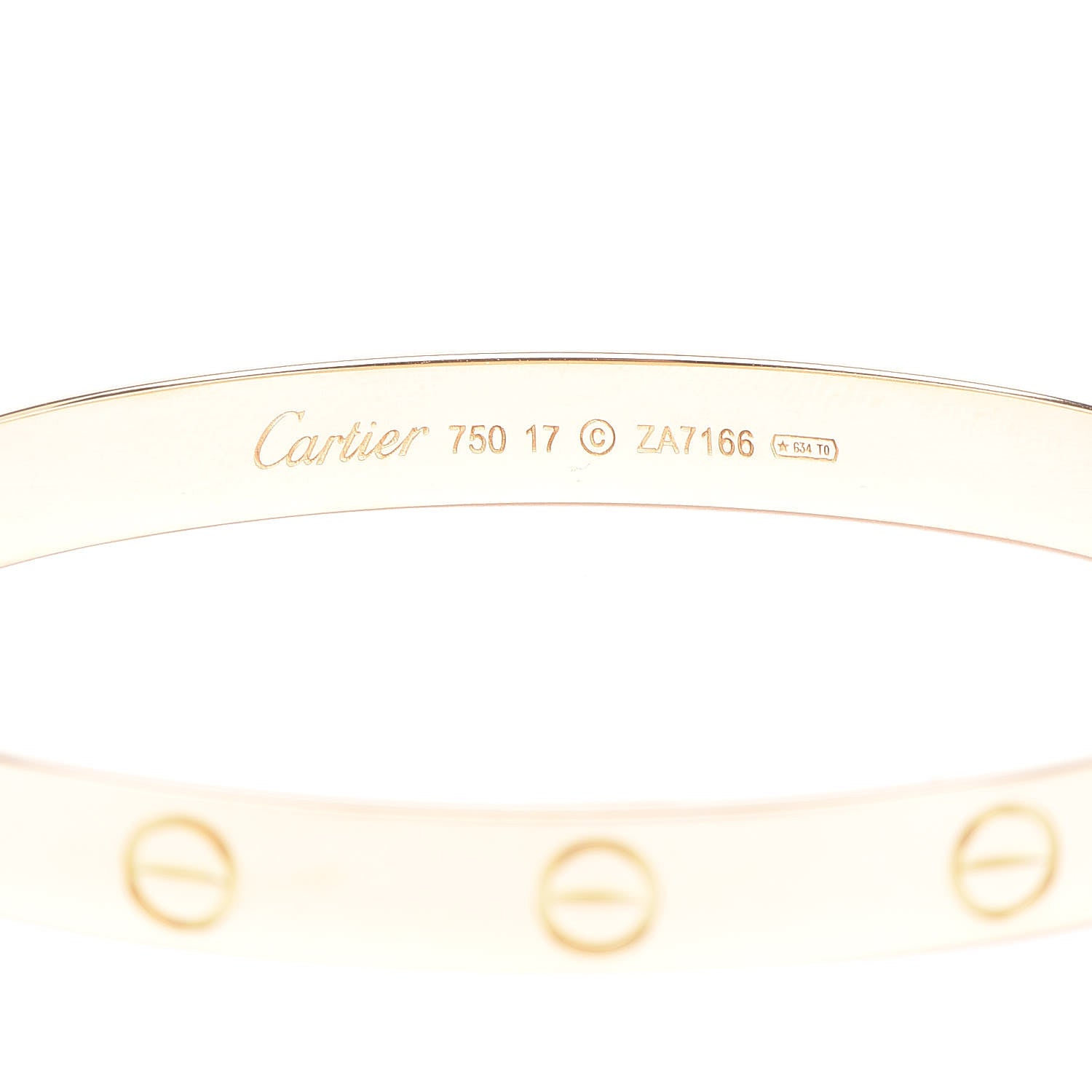 Cartier 18K Yellow Gold LOVE Bracelet 17 4 of 7