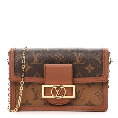 Louis Vuitton Reverse Monogram Dauphine Chain Wallet 1 of 9
