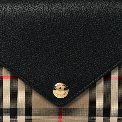 Burberry Grainy Calfskin Vintage Check Wallet With Detachable Strap Black 7 of 9