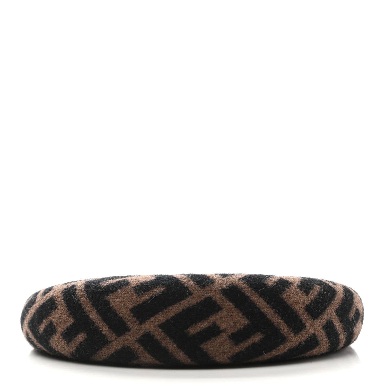 Fendi Wool Cashmere FF Logo Headband Tobacco 6 of 14