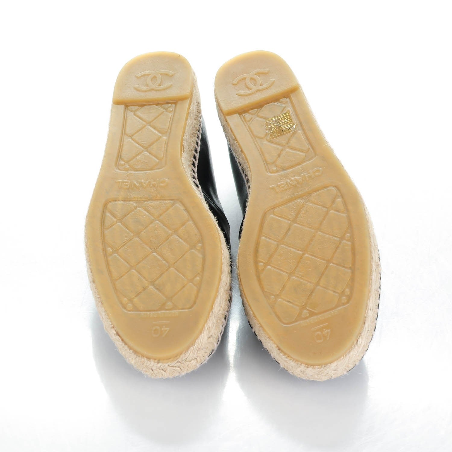 Chanel Lambskin CC Espadrilles 40 Black 5 of 8