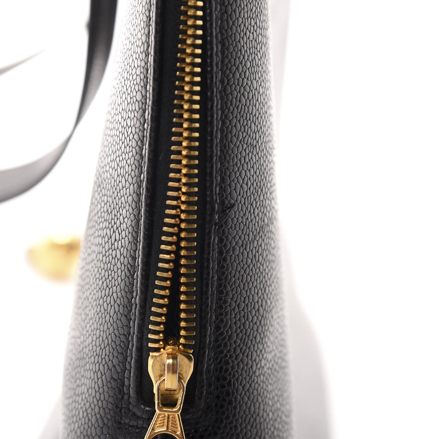 Caviar Large CC Shoulder Bag Black