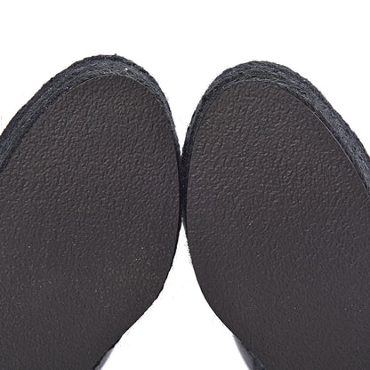 Saint Laurent Calfskin Tribute 95 Platform Espadrille Wedge Sandals 38.5 Black 6 of 9