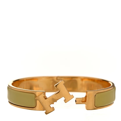 Hermes Enamel Narrow Clic Clac H Bracelet PM Jaune Citron 5 of 5