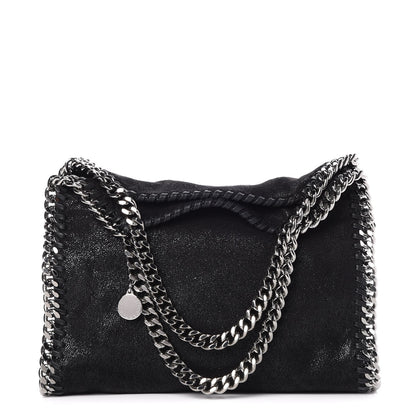 Stella McCartney Shaggy Deer Mini Falabella Fold Over Tote Black 1 of 8