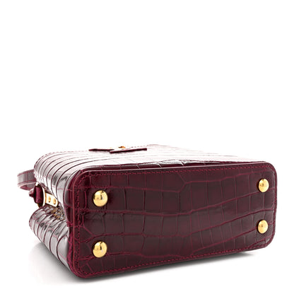Louis Vuitton Crocodile Mini Capucines  Bordeaux 4 of 10