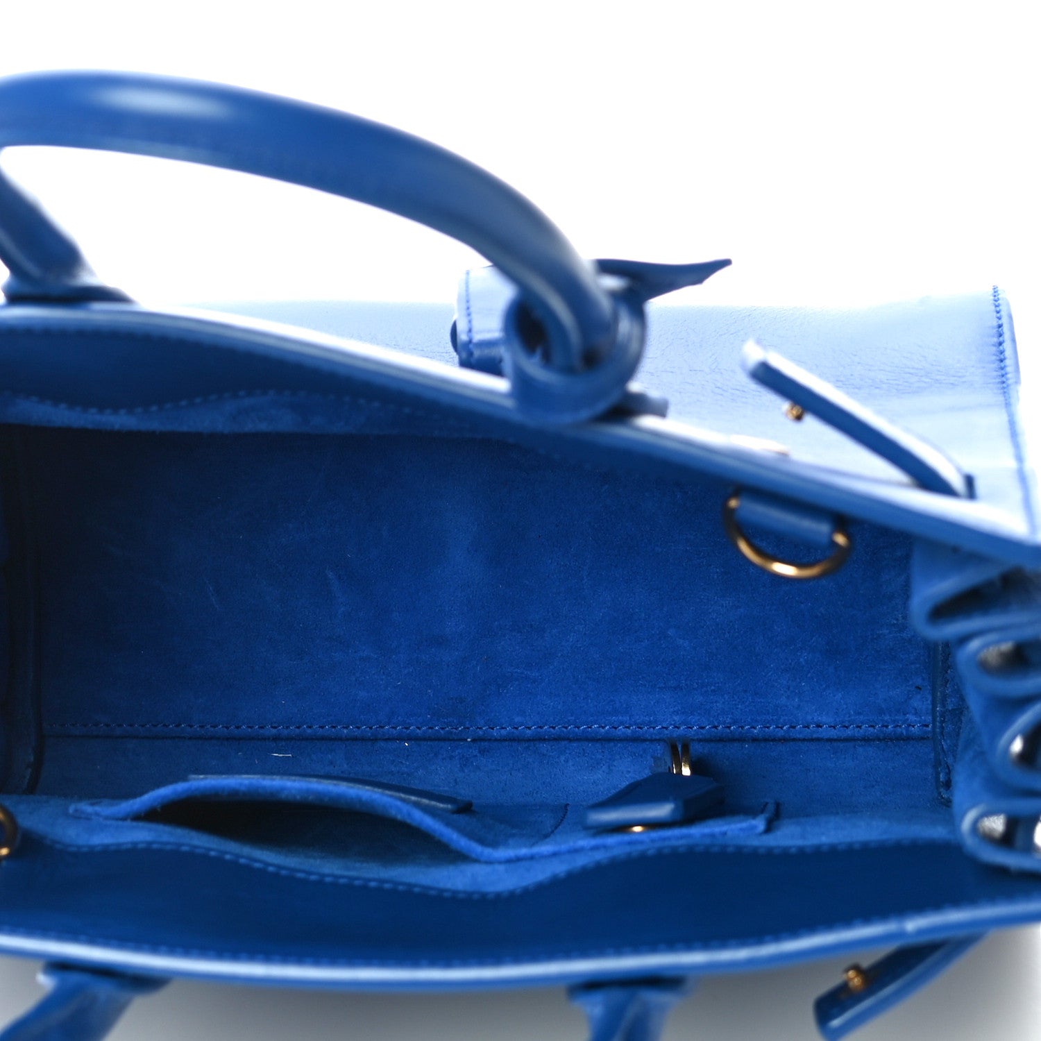 Saint Laurent Calfskin Nano Sac De Jour Royal Blue 5 of 9