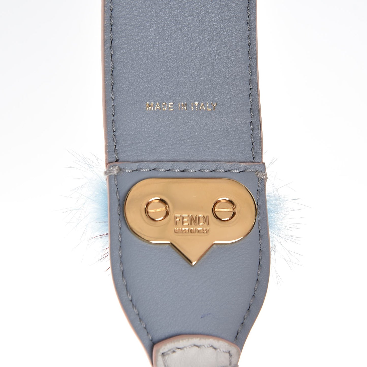 Calfskin Mink Fur Striped Hypnoteyes Strap You White Bloody Mary Multicolor