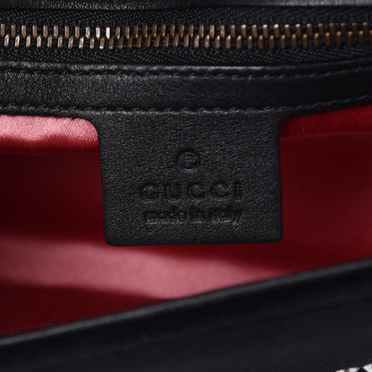 Gucci Velvet Matelasse Marquise Crystals Embroidered Small GG Marmont Shoulder Bag Black 6 of 7