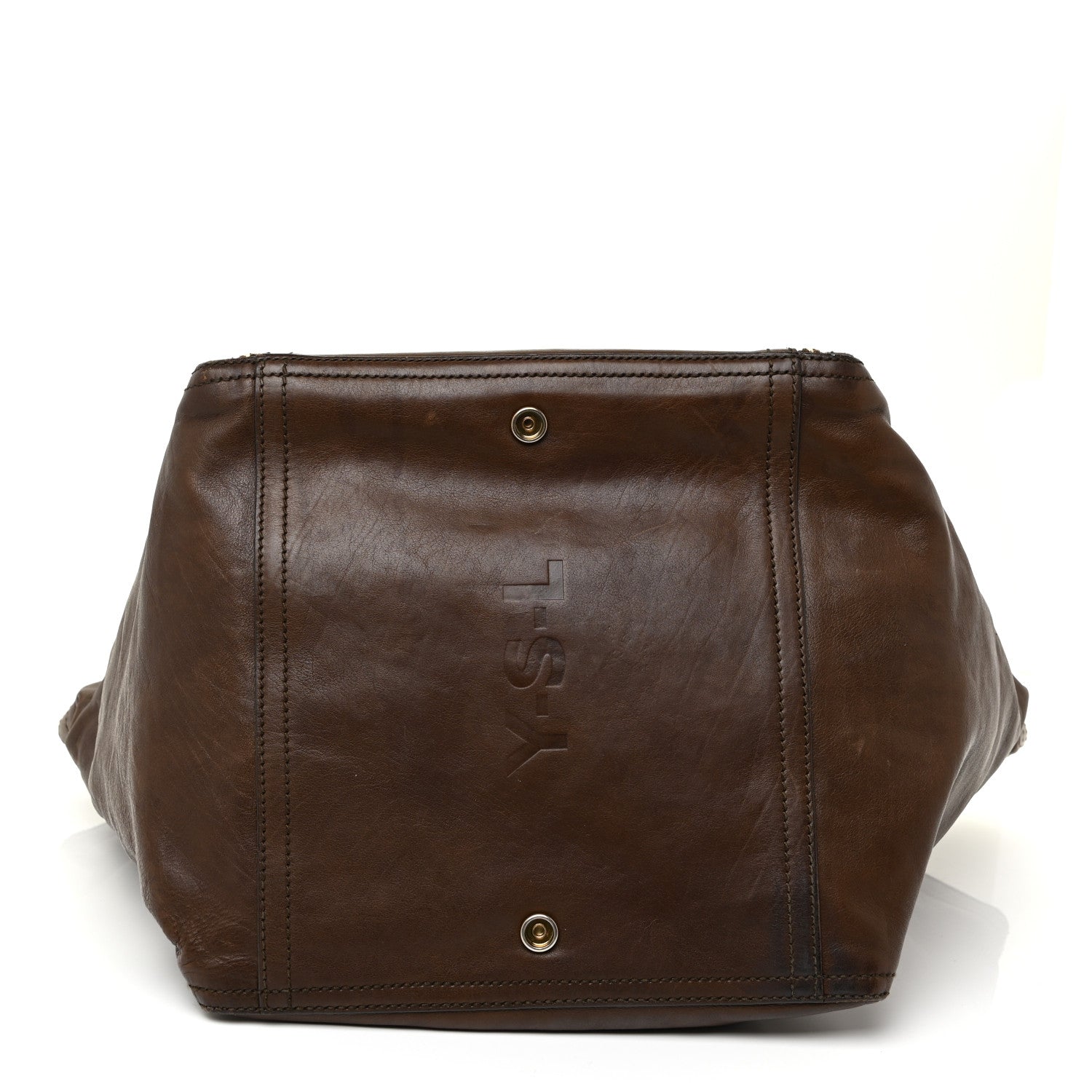 Saint Laurent Calfskin Medium Downtown Tote Brown 13 of 19