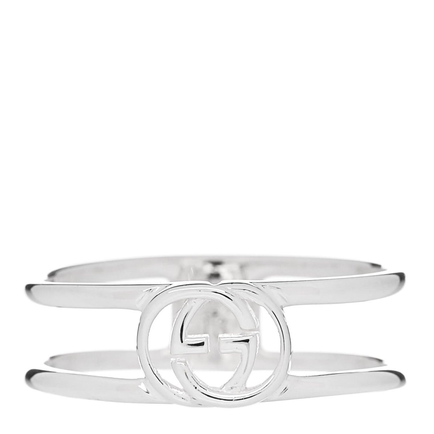 Sterling Silver 6mm Interlocking G Open Band Ring 53 6.25
