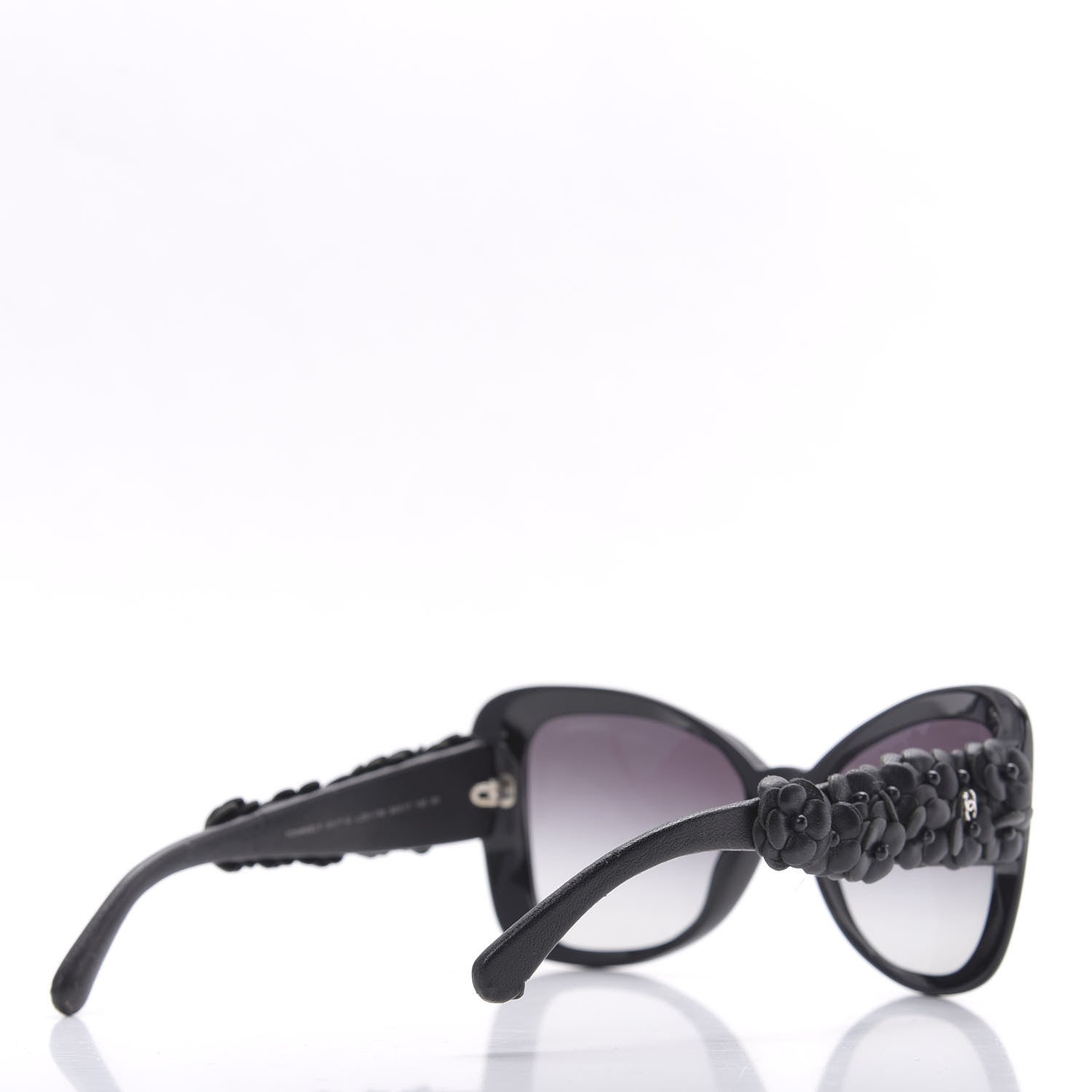 Chanel Lambskin Camellia CC Sunglasses 5317-Q Black 4 of 7