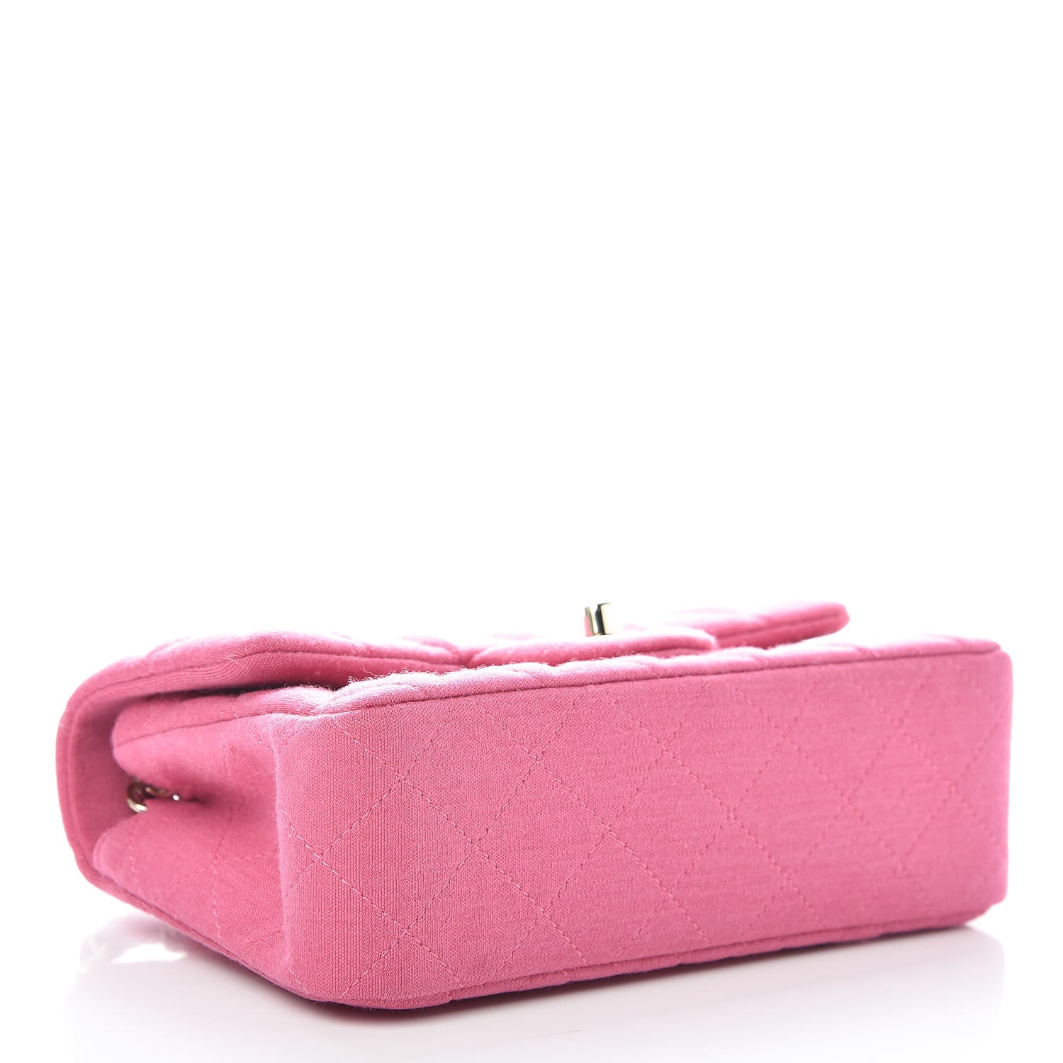Chanel Jersey Quilted Mini Rectangular Flap Pink 4 of 10