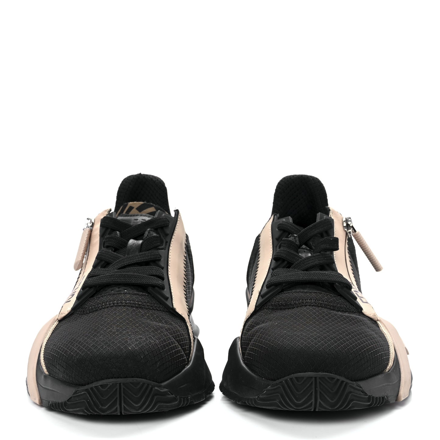 Nylon Suede Lycra Fendi Flow Low Top Sneakers 35 Black
