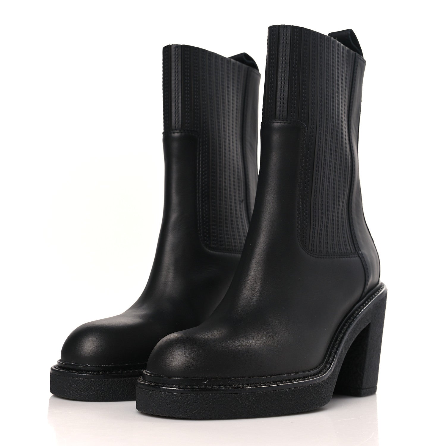 Hermes Calfskin Donia 70 Ankle Boots 36 Black 3 of 8