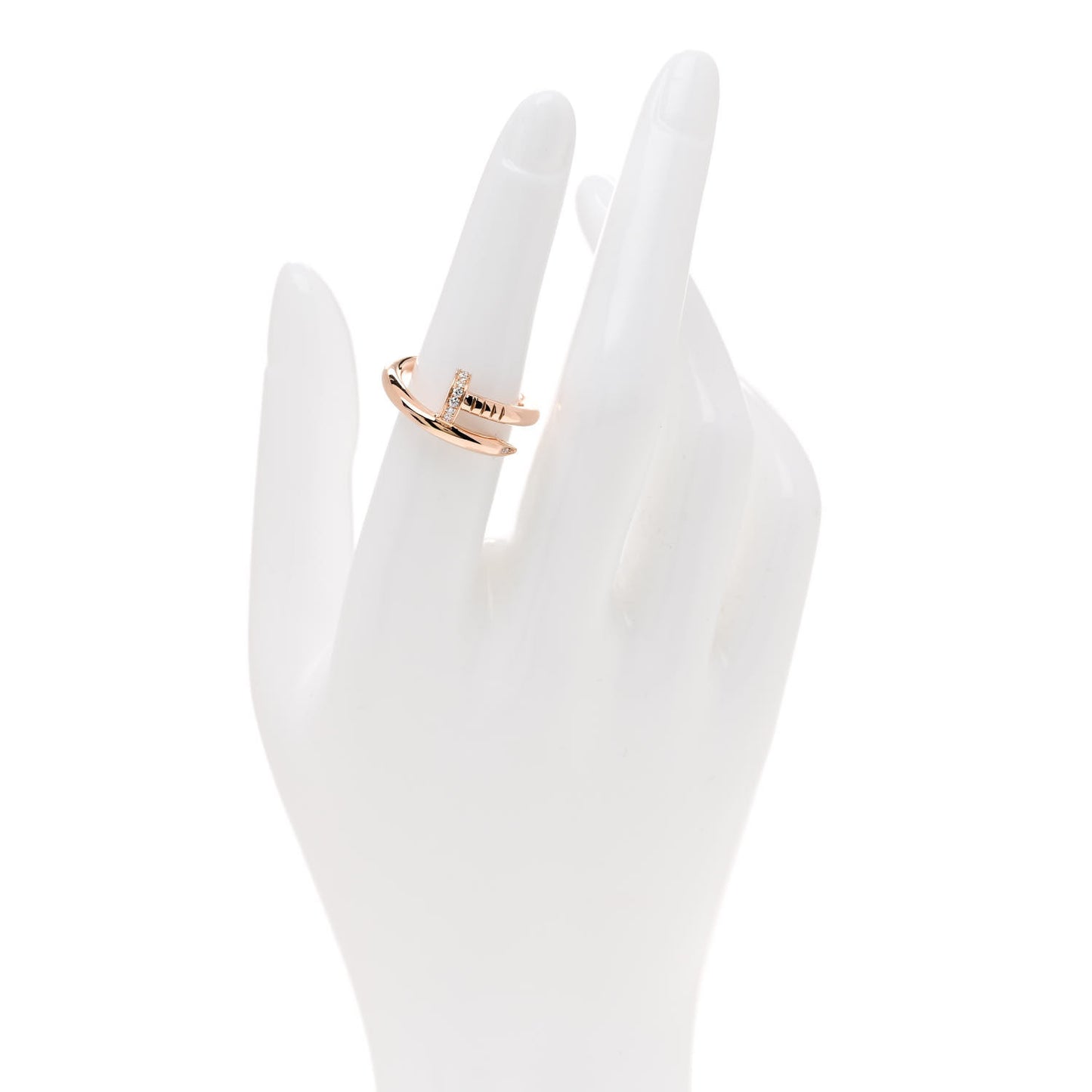 18K Pink Gold Diamond Juste Un Clou Ring 53 6.25