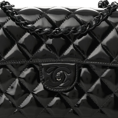 Chanel Patent Calfskin Quilted Mini Square Flap So Black 9 of 18