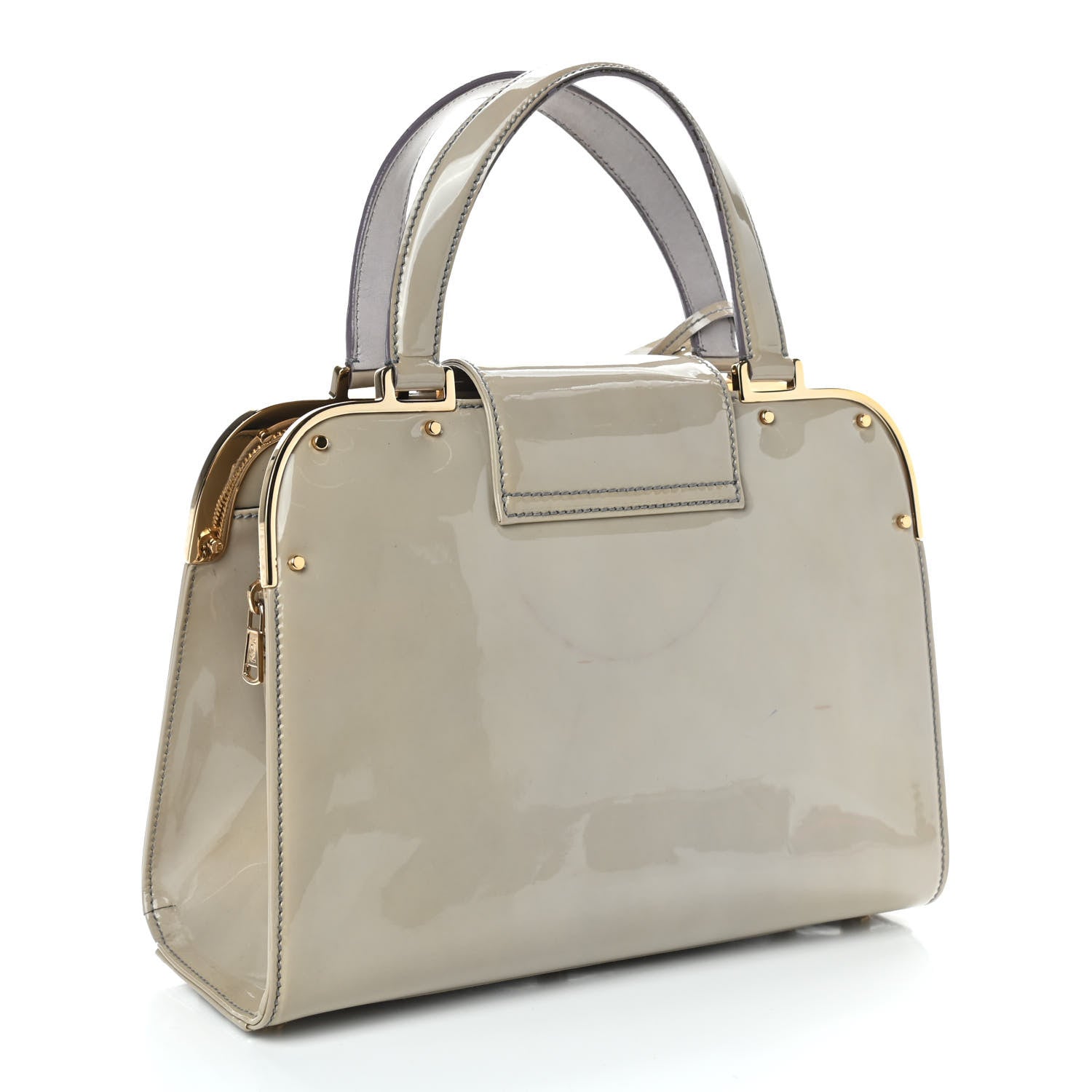 Saint Laurent Patent Small Uptown Light Grey 3 of 11