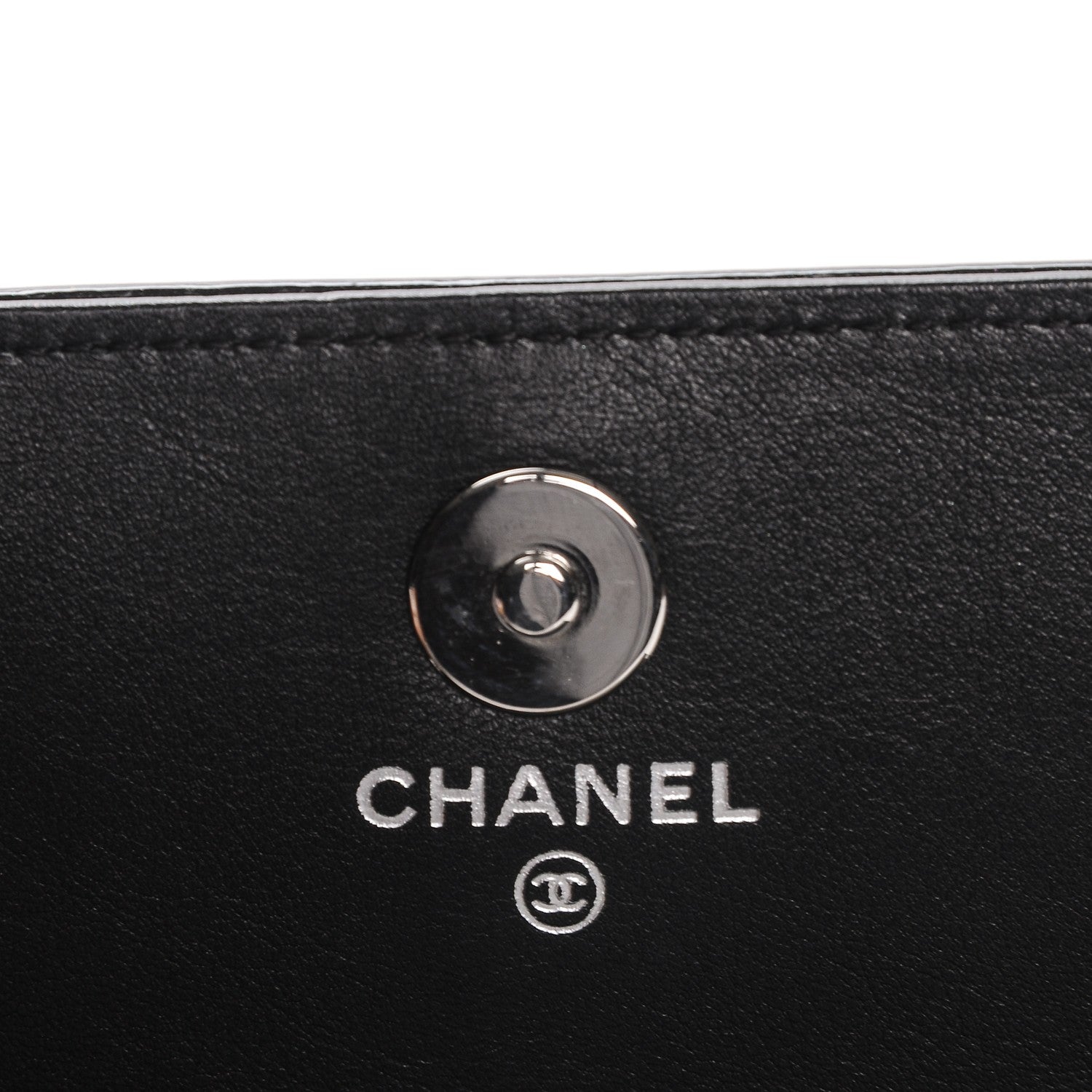 Chanel Patent Strass Wallet On Chain WOC Black 6 of 8