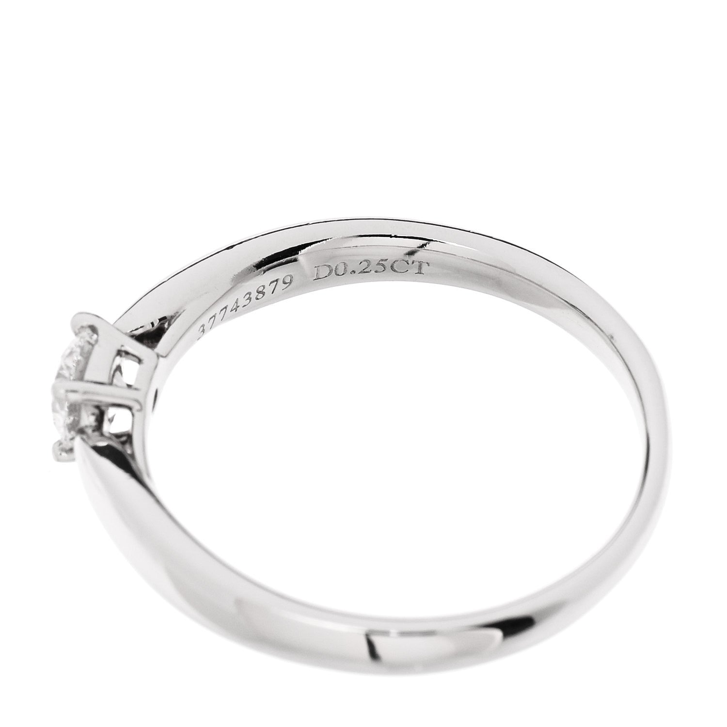 Tiffany Platinum Diamond .25ct Harmony Solitaire Engagement Ring 50 5.5 6 of 6
