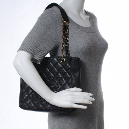 Chanel Caviar Petit Shopping Tote PST Black 2 of 7
