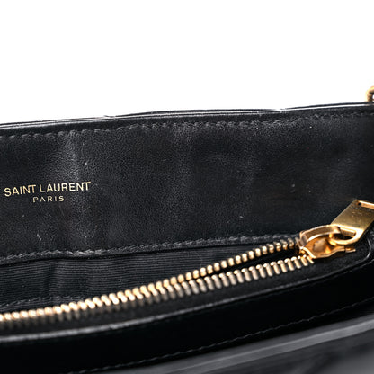 Saint Laurent Calfskin Y Quilted Monogram Medium Loulou Chain Satchel Black 13 of 14