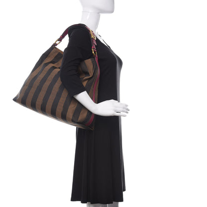 Fendi Pequin Vitello Large Hobo Tobacco Amarena 2 of 12