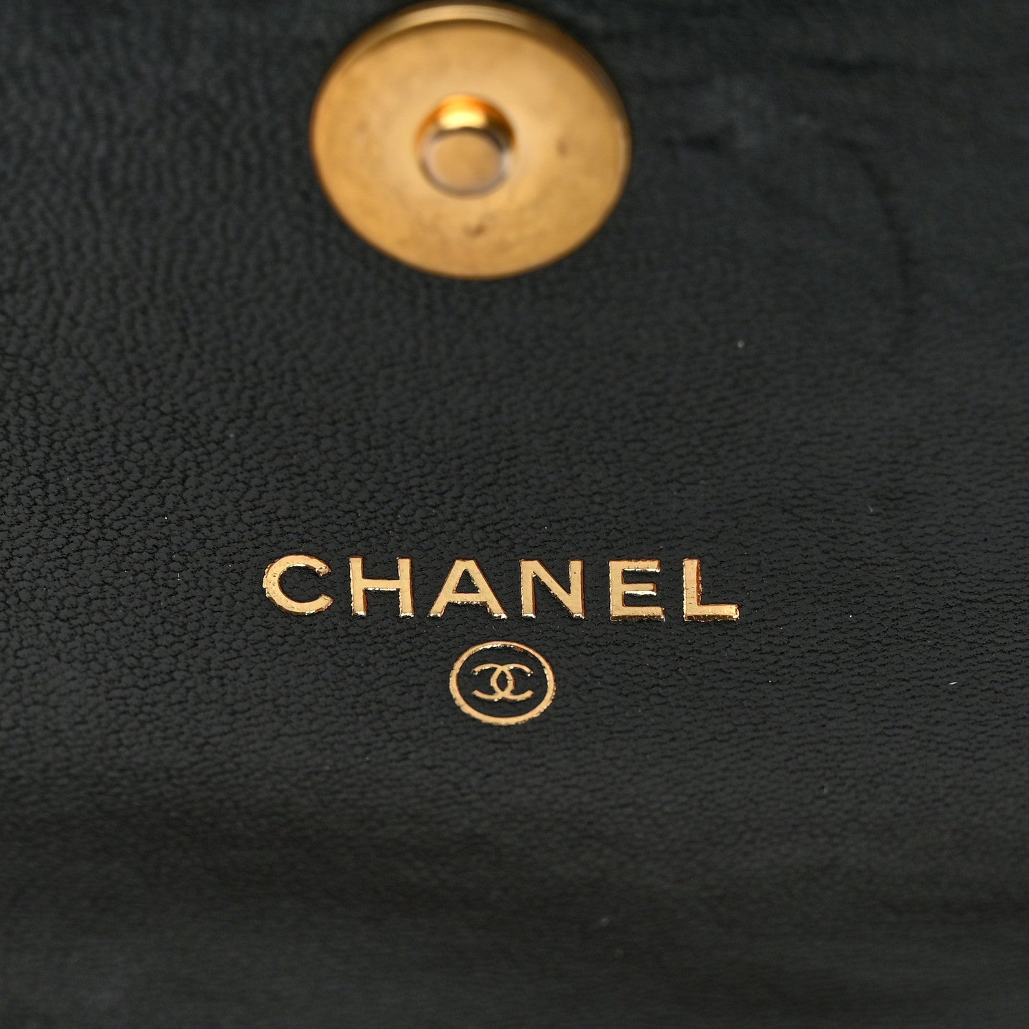 Chanel Lambskin Quilted Flap Phone Holder With Chain  Black Beige Multicolor 7 of 13