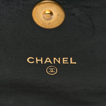 Chanel Lambskin Quilted Flap Phone Holder With Chain  Black Beige Multicolor 7 of 13