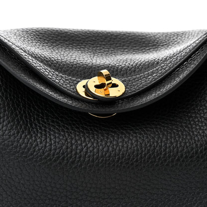Hermes Taurillon Clemence Lindy 26 Black 8 of 10