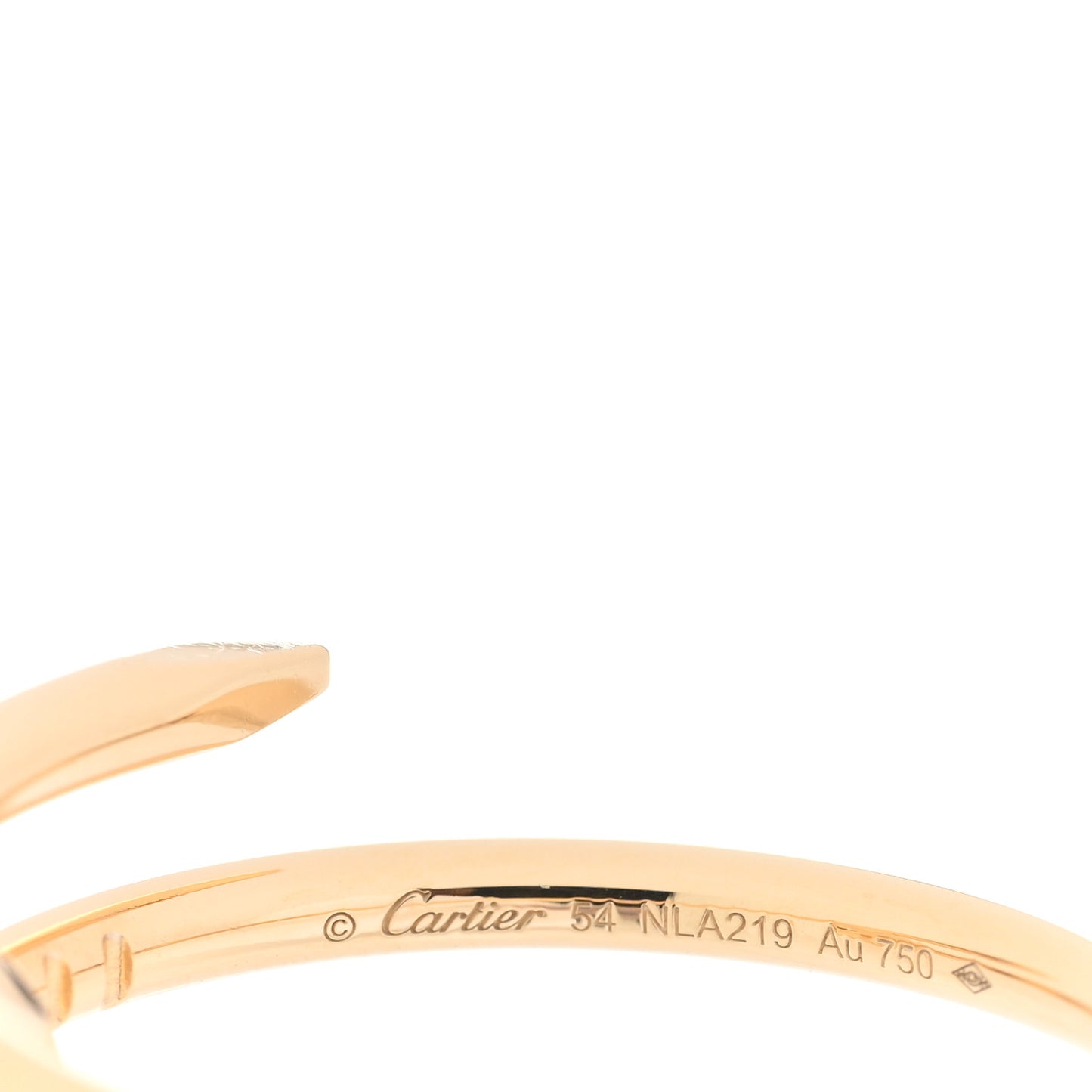 18K Yellow Gold Small Juste Un Clou Ring 54 6.75