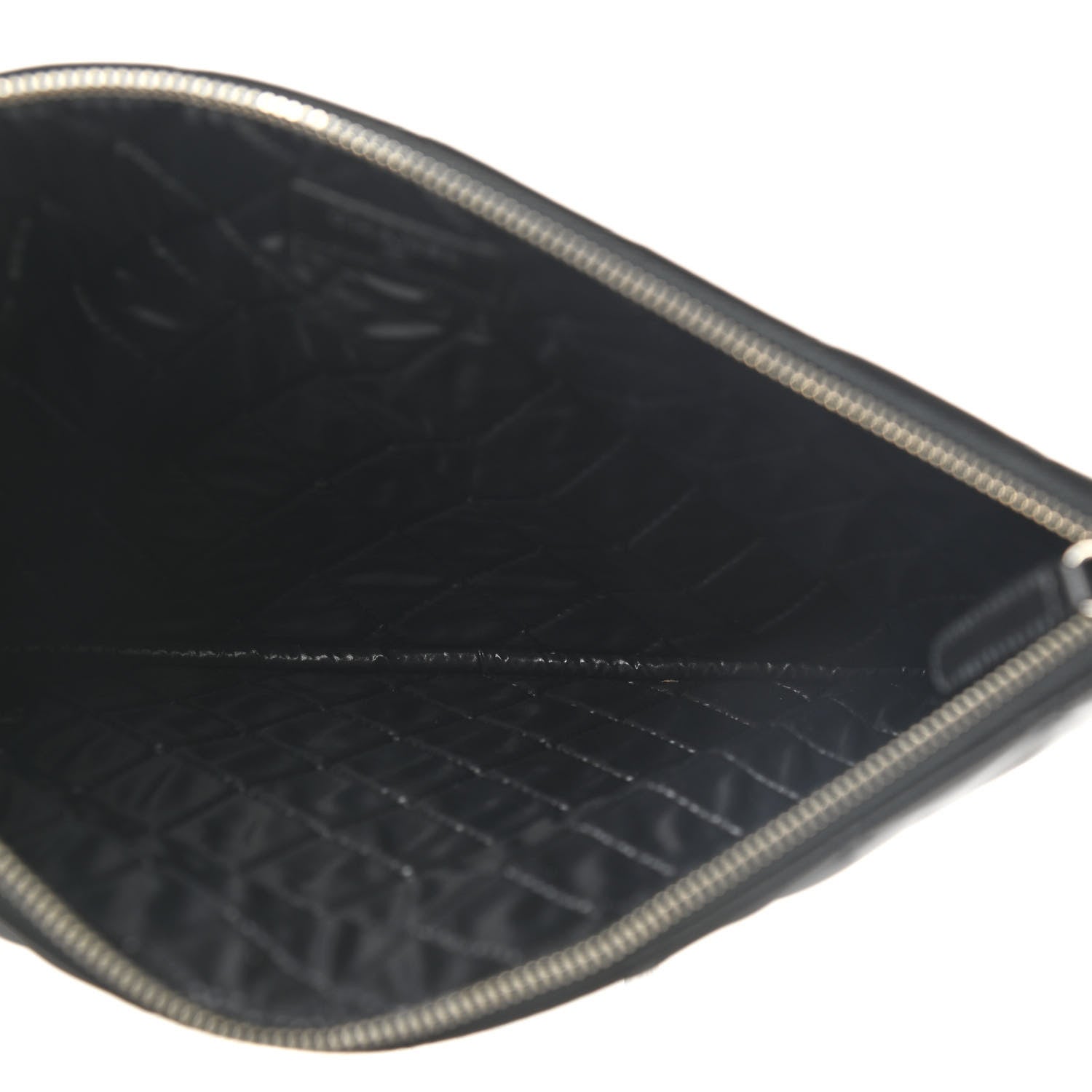 Chanel Lambskin Quilted Large Cosmetic Case Black 5 of 7