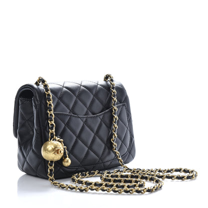 Chanel Lambskin Quilted Mini Pearl Crush Flap Black 2 of 8