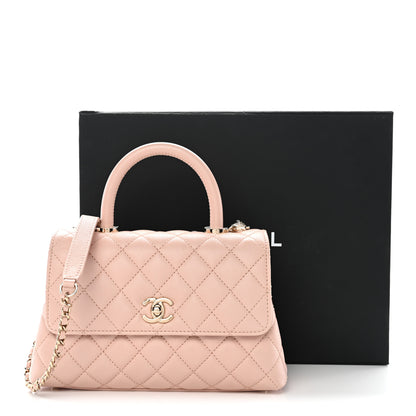 Chanel Caviar Quilted Mini Coco Handle Flap Pink 3 of 11