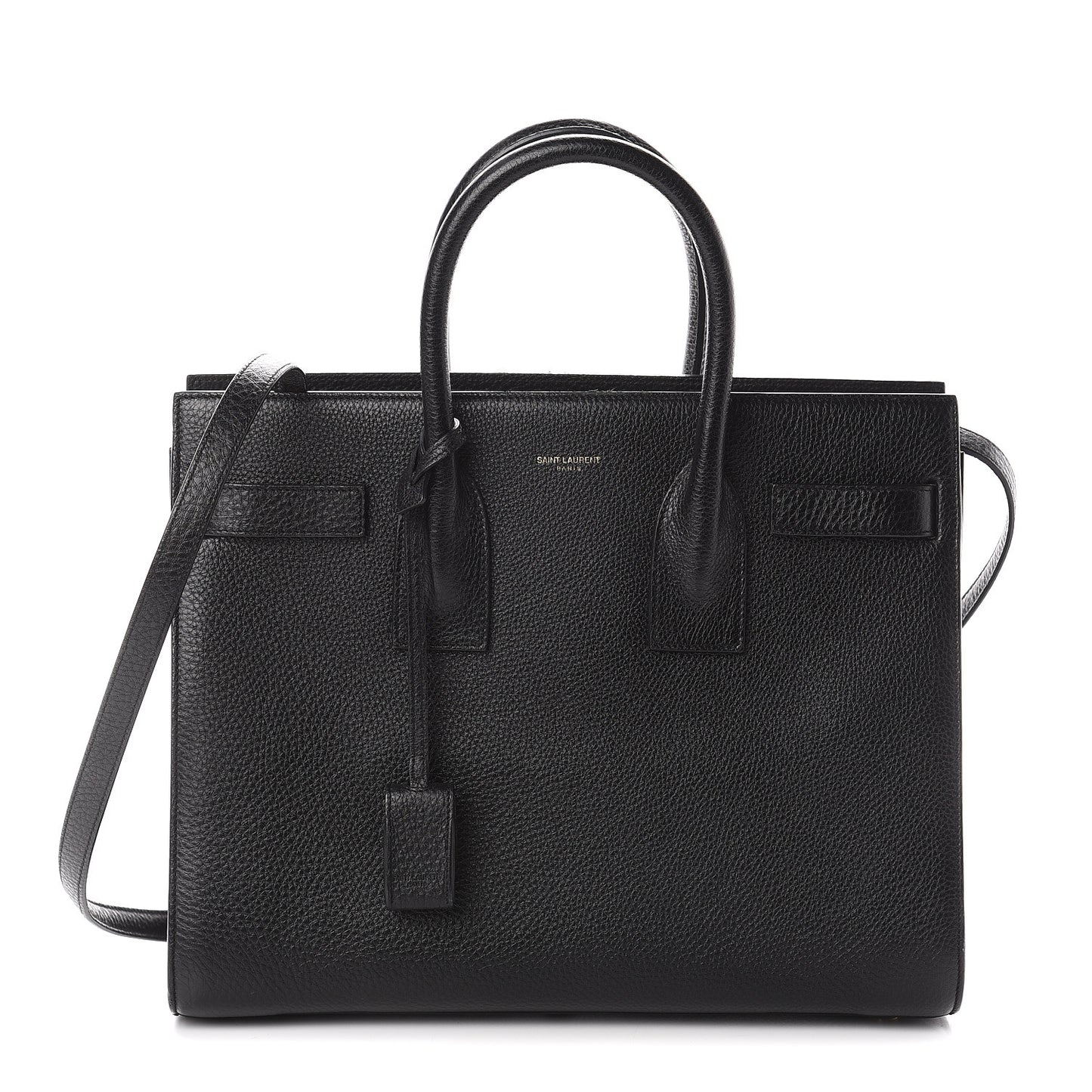 Grained Calfskin Small Sac De Jour Black