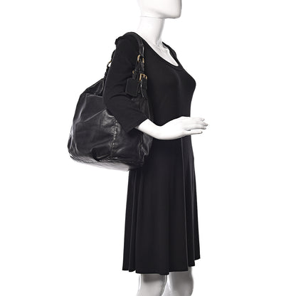 Prada Soft Calfskin Hobo Black 2 of 11