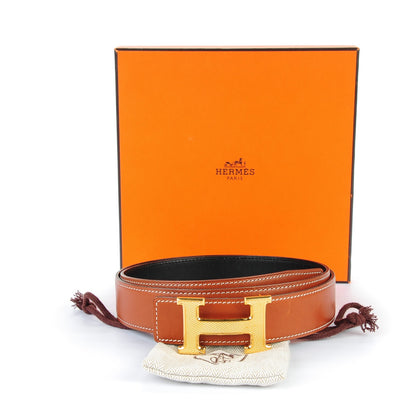 Hermes Box Chamonix 32mm H Belt 95 Black Fauve 8 of 8