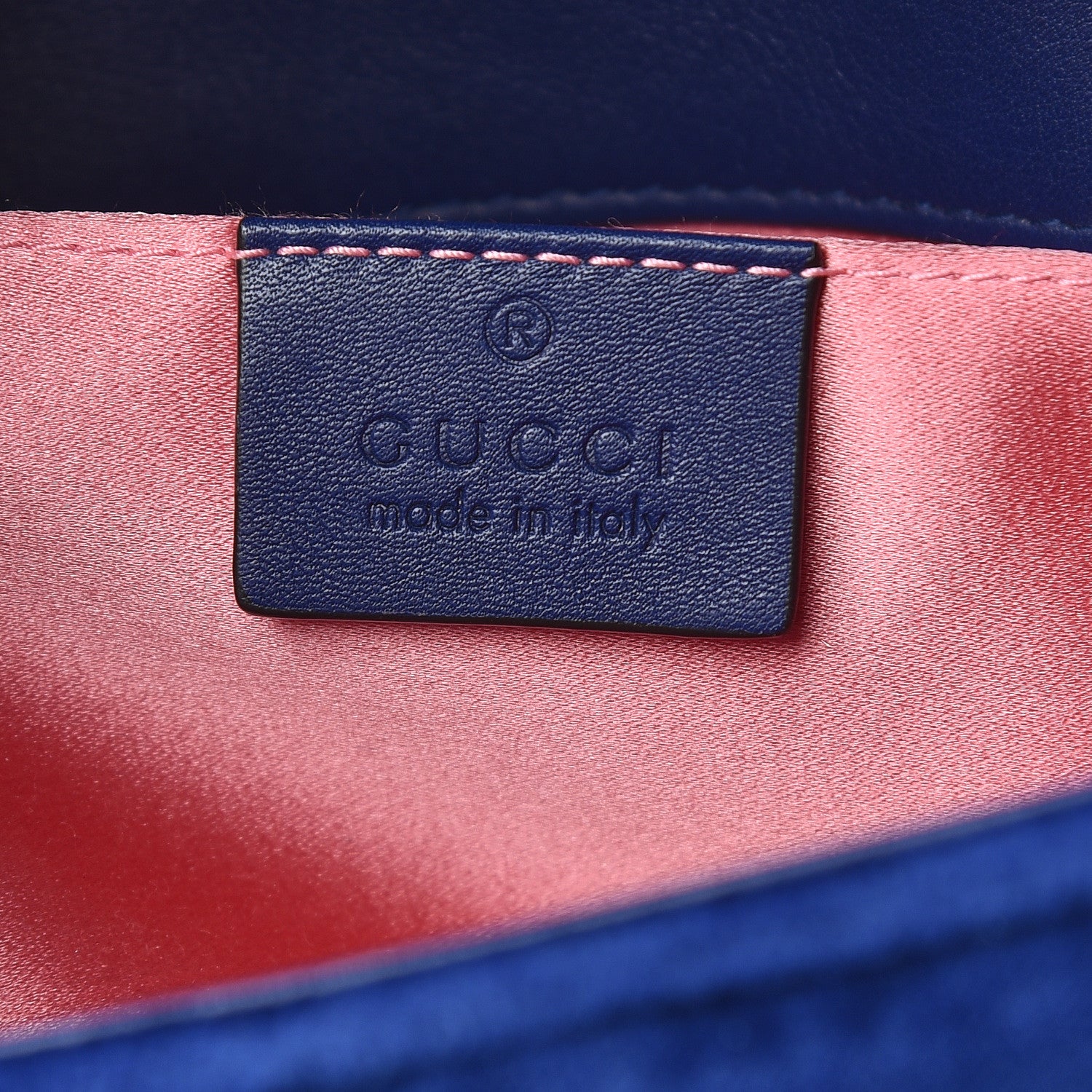Gucci Velvet Matelasse Mini GG Marmont Shoulder Bag Cobalt Blue 6 of 12