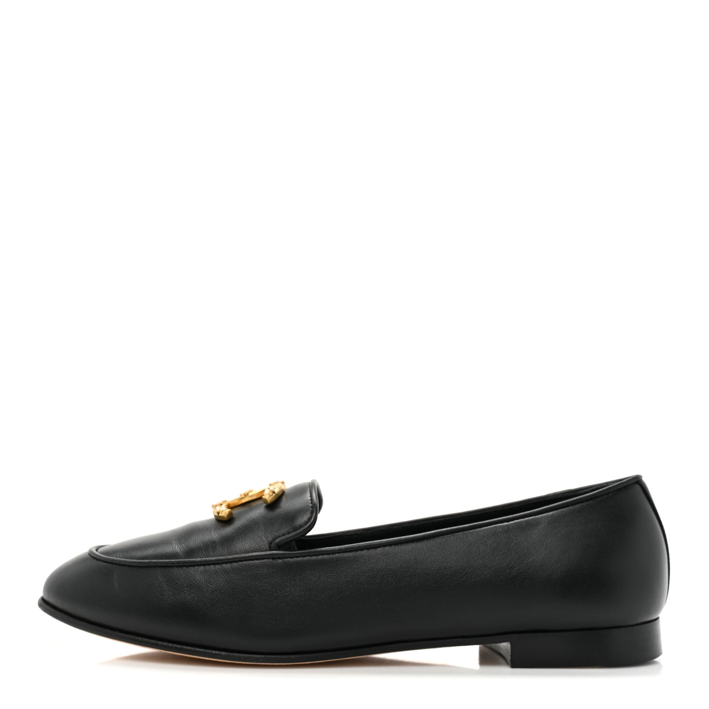 Lambskin Pearl CC Loafers 39 Black