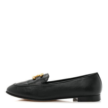 Chanel Lambskin Pearl CC Loafers 39 Black 1 of 11