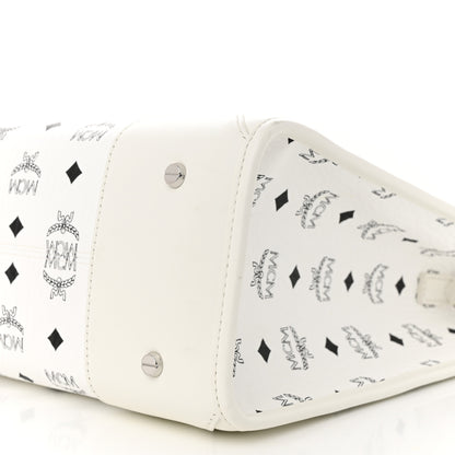 MCM Visetos Large Munchen Tote White 10 of 11