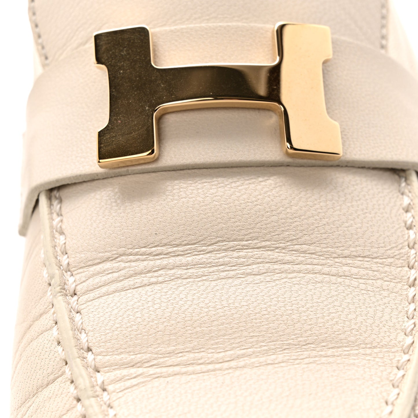 Calfskin Womens Paris Loafers 37 White
