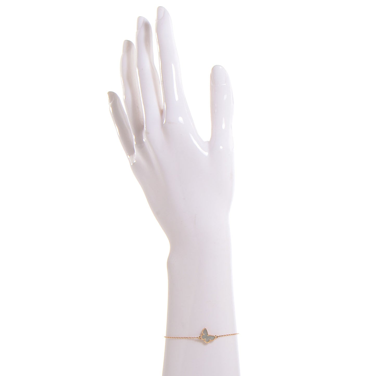 18K Yellow Gold Mother of Pearl Sweet Alhambra Butterfly Bracelet