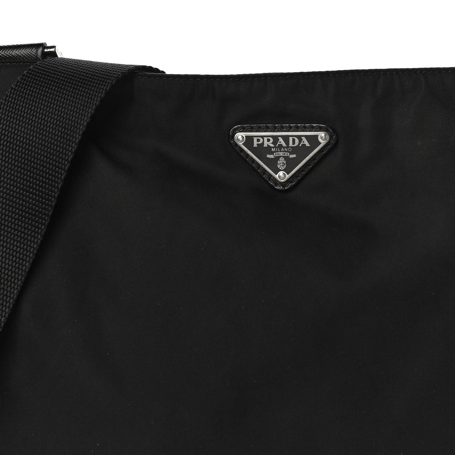 Nylon Vela Flat Messenger Bag Black