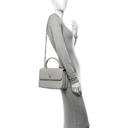 Chanel Lambskin Quilted Small Trendy Chain CC Flap Dual Handle Bag Light Blue 2 of 11