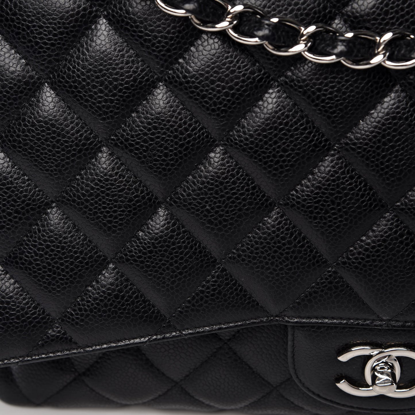Caviar Quilted Maxi Single Flap Black
