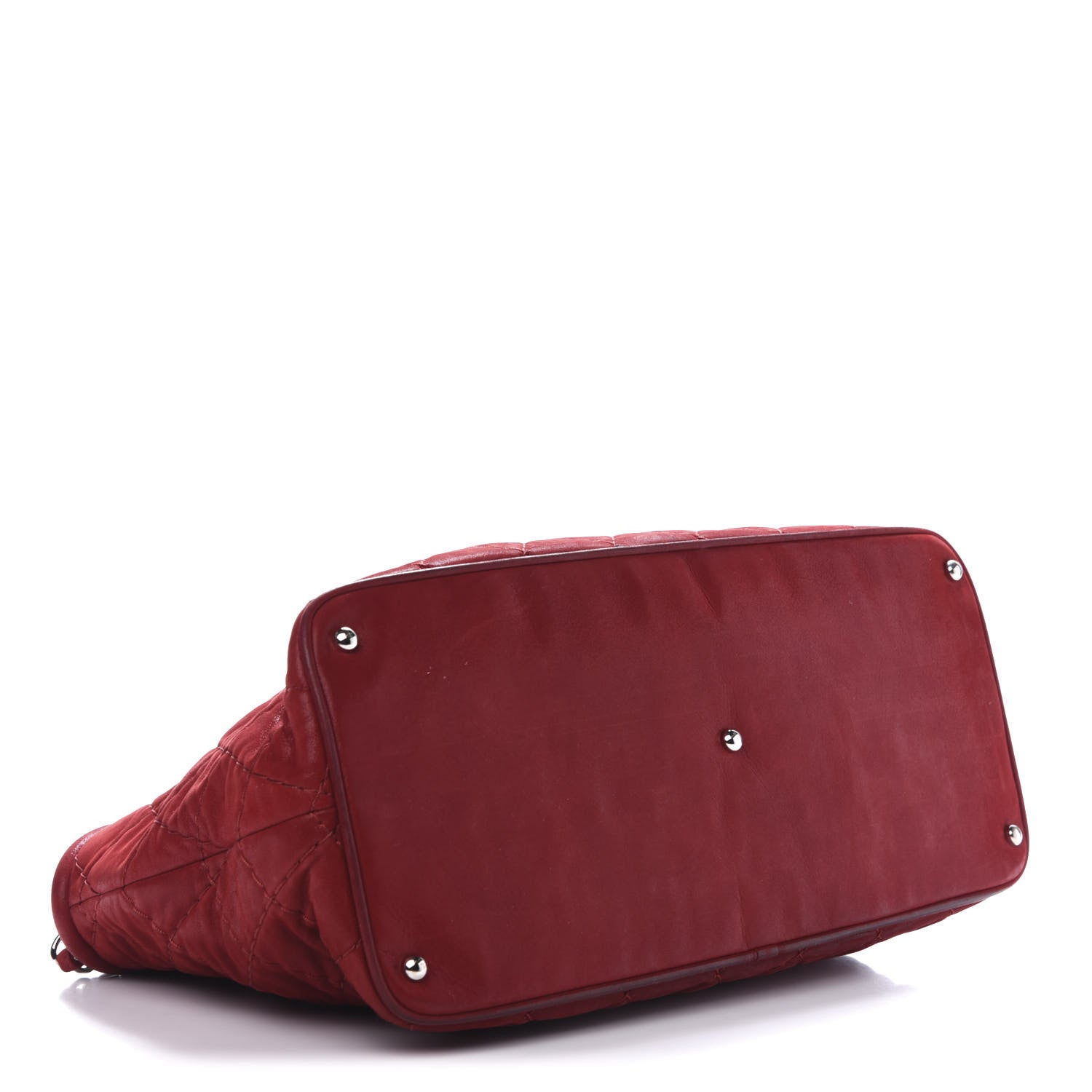 Chanel Iridescent Calfskin Quilted Small Sea Hit Tote Red 3 of 10