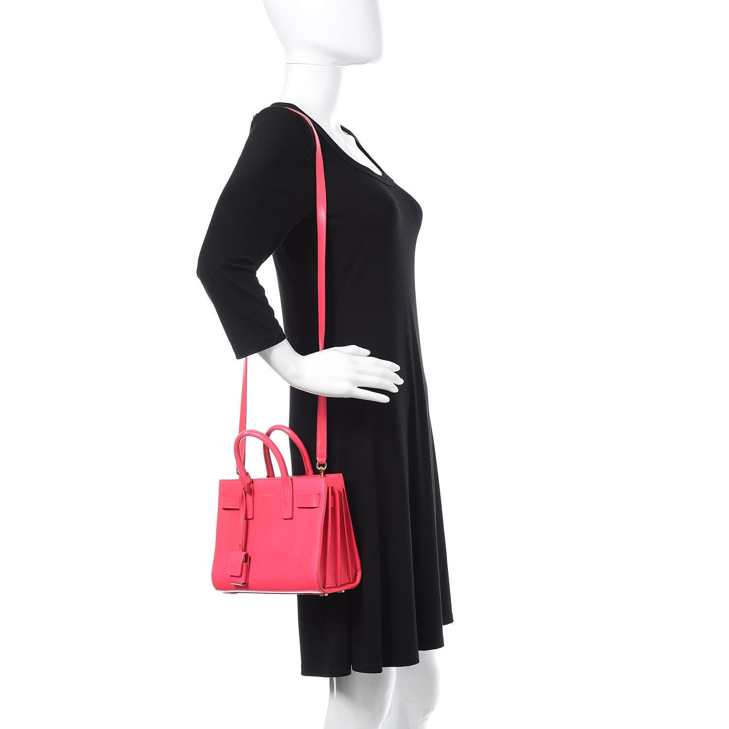 Saint Laurent Calfskin Nano Sac De Jour Fluo Pink 2 of 20