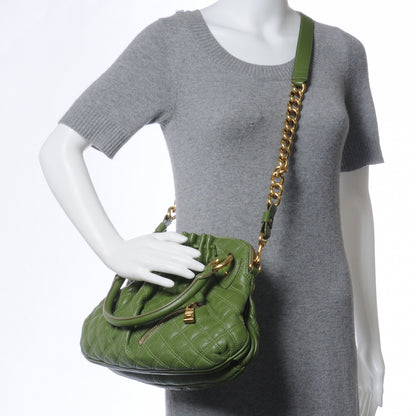 Marc Jacobs Leather Quilted Small Cecilia Olive 2 of 7