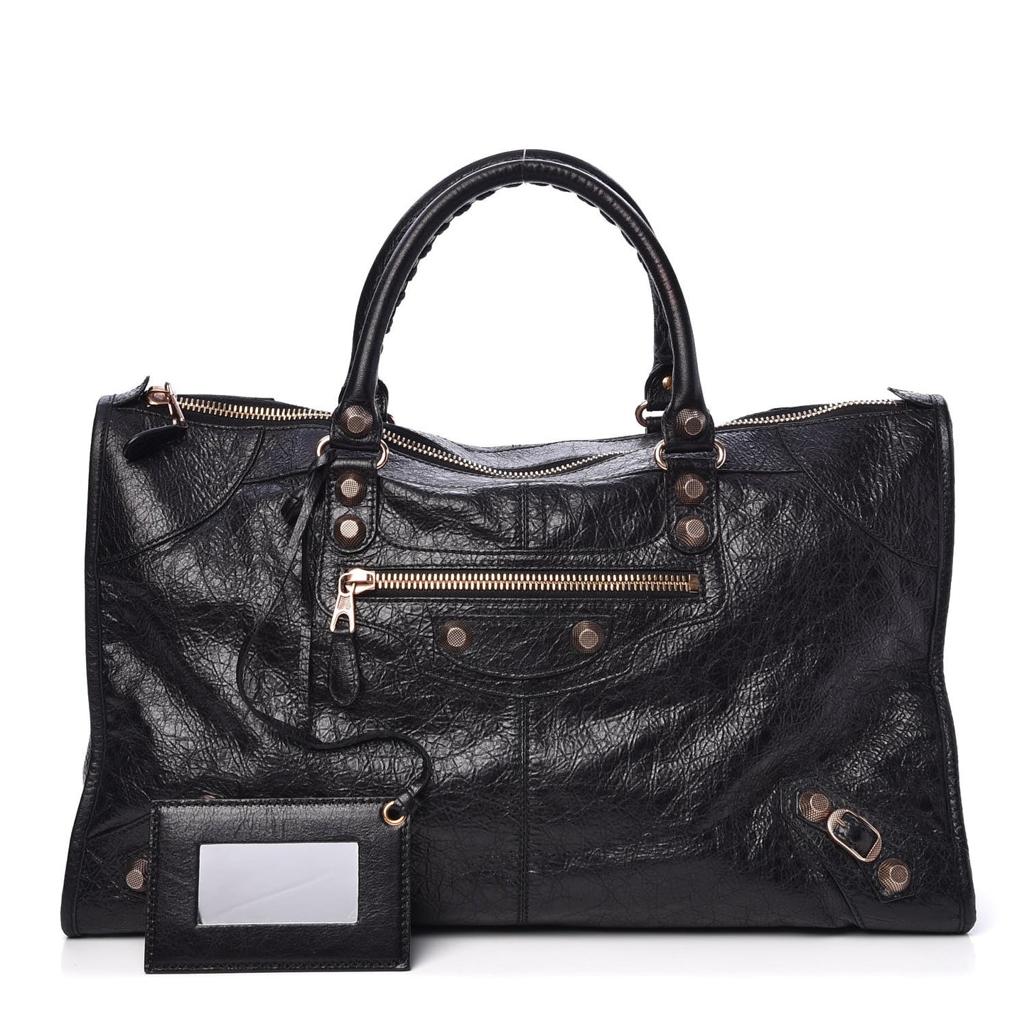 Agneau Giant 12 Rose Gold Hardware Work Black